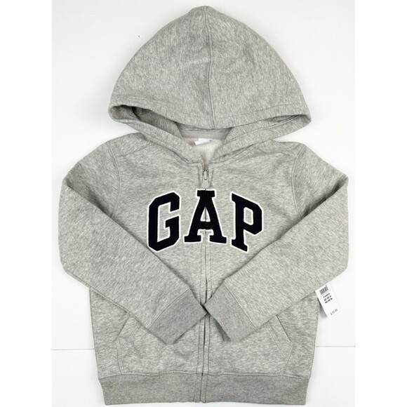 Gap Other - NWT Boys Grey GAP Logo Full Zip Hoodie Sweatshirt, Size 5, 5T